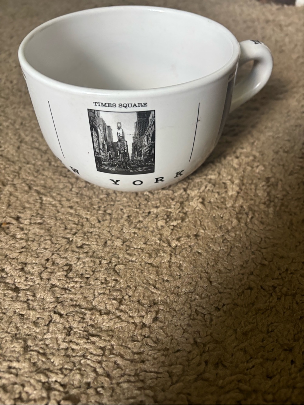 White Times Square New York Ceramic bowl